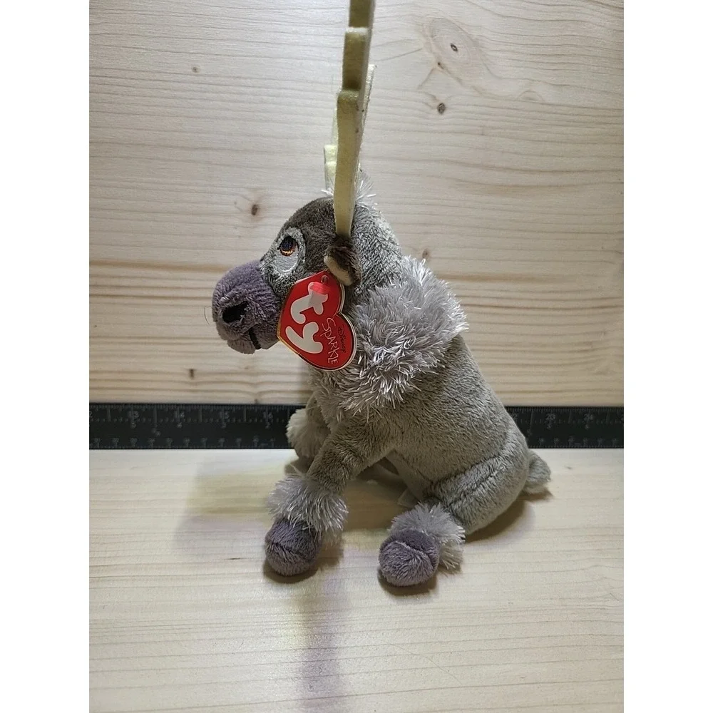 TY Sparkle Disney Frozen SVEN the Reindeer Gray Soft Beanie Baby 6